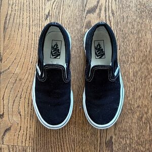 Vans Kids Black Slip-On Sneakers